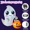 GOOSH 5FT Inflatable Cute Ghost with Pumpkin Bucket – Light-Up Halloween Yard Decoration
